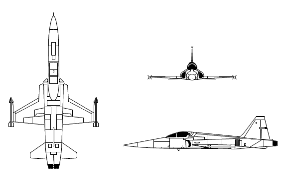 Drawing: F-5 Freedom Fighter/Tiger II