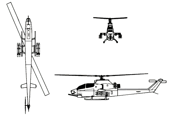 Drawing: AH-1F Cobra